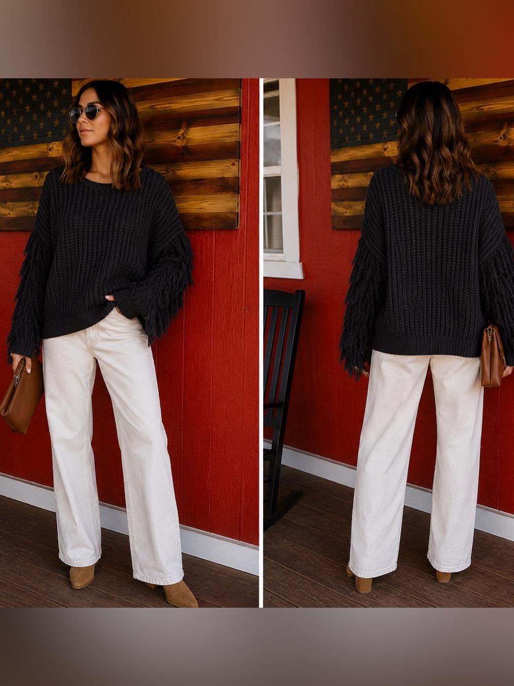 Vici Large Fringe Sweater